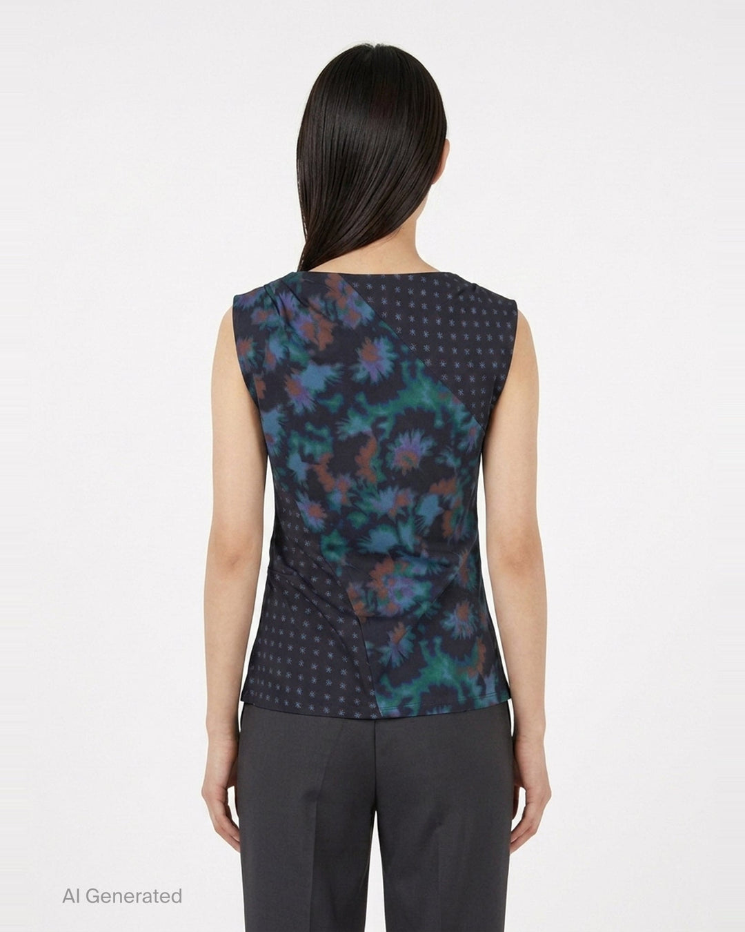 Desert Floral Patchwork Draped Top | 3.1 Phillip Lim | Club21 - back