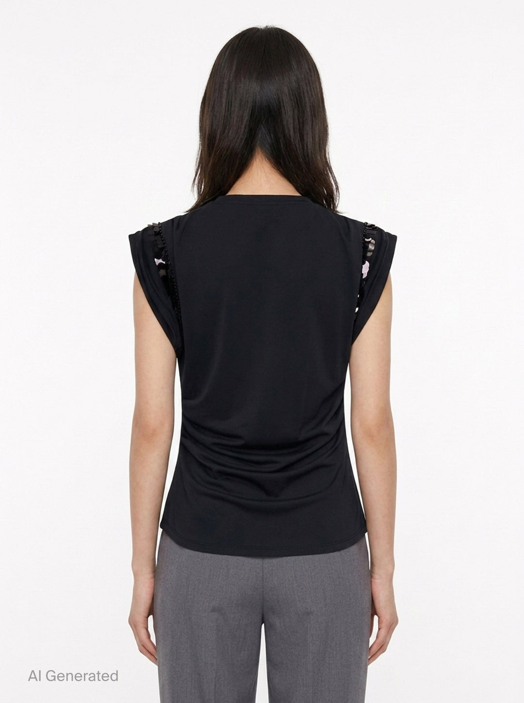 Embellished Draped Jersey Top | 3.1 Phillip Lim | Club21 - back