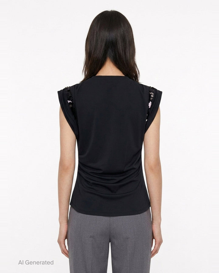 Embellished Draped Jersey Top | 3.1 Phillip Lim | Club21 - back