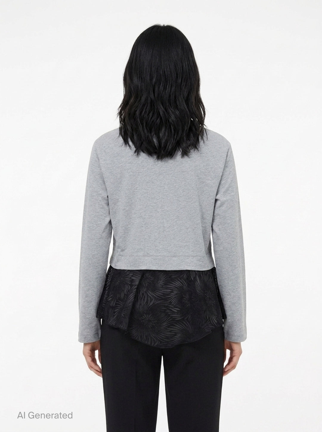 Long Sleeve Organza Combo Tee | 3.1 Phillip Lim | Club21 - back