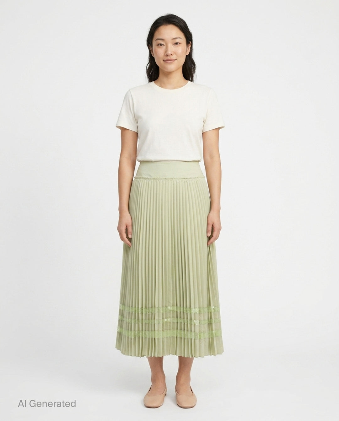 Midi Pleated Lace Skirt | 3.1 Phillip Lim | Club21 - front