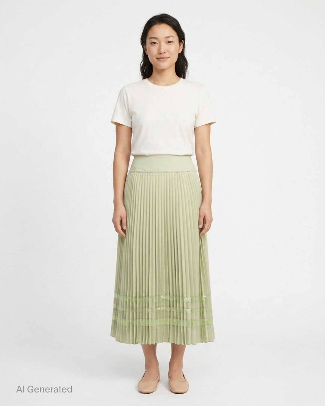 Midi Pleated Lace Skirt | 3.1 Phillip Lim | Club21 - front