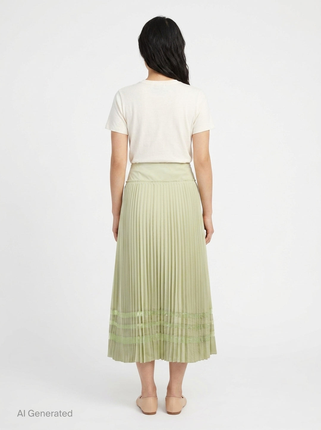 Midi Pleated Lace Skirt | 3.1 Phillip Lim | Club21 - back