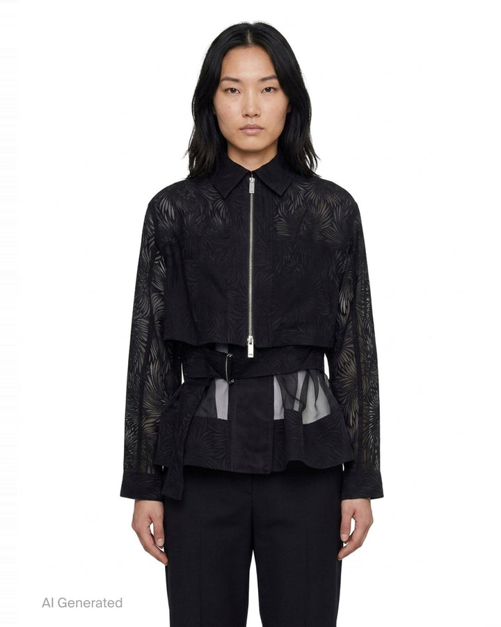 Organza Fil Coupé Double Layer Blouson | 3.1 Phillip Lim | Club21 - front
