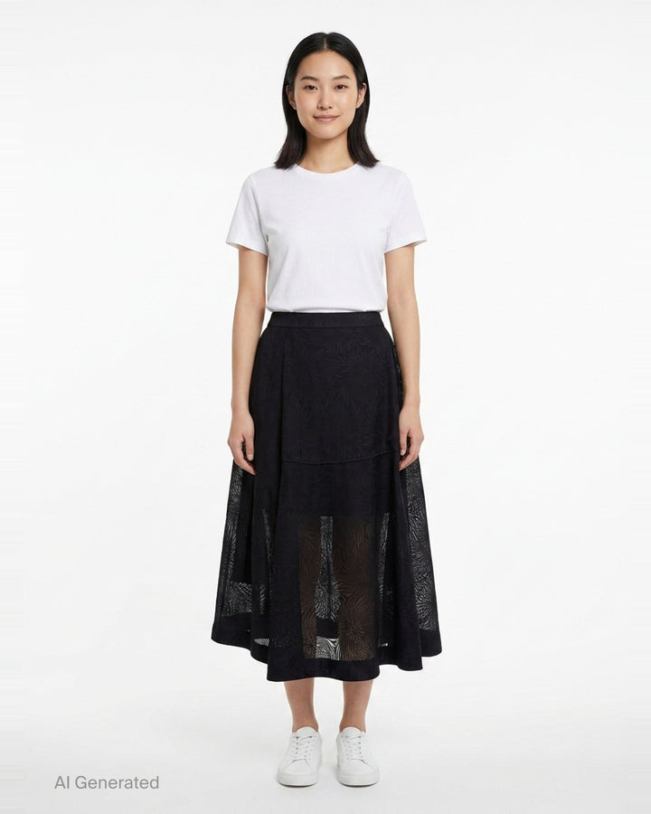 Organza Fil Coupé Midi Skirt | 3.1 Phillip Lim | Club21 - front