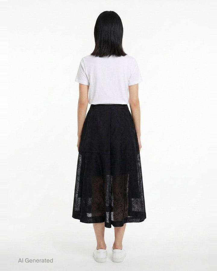 Organza Fil Coupé Midi Skirt | 3.1 Phillip Lim | Club21 - back