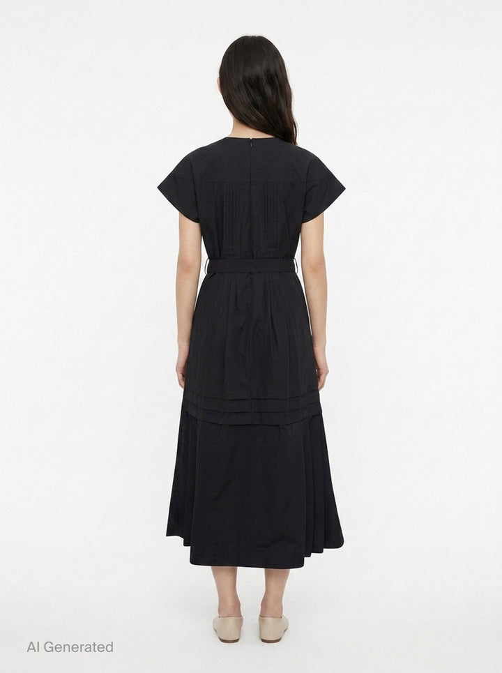 Pleated Poplin Midi Dress | 3.1 Phillip Lim | Club21 - back
