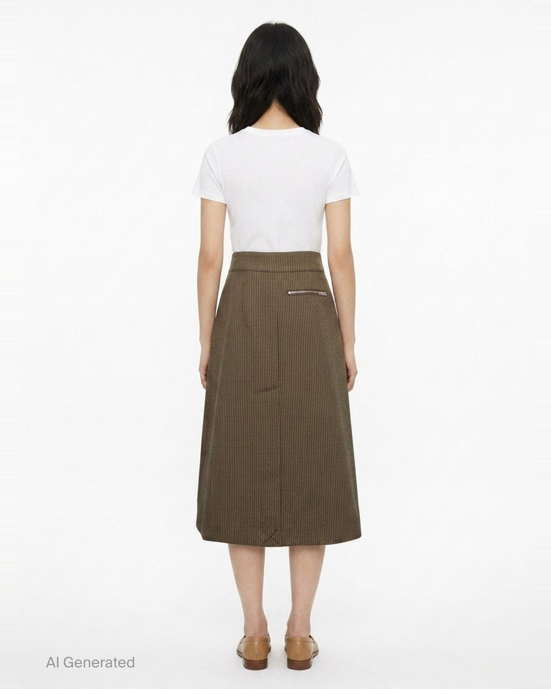 Pleated Tweed Midi Skirt | 3.1 Phillip Lim | Club21 - back