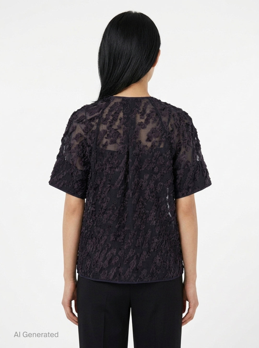 Textured Organza Short Sleeve Top | 3.1 Phillip Lim | Club21 - back