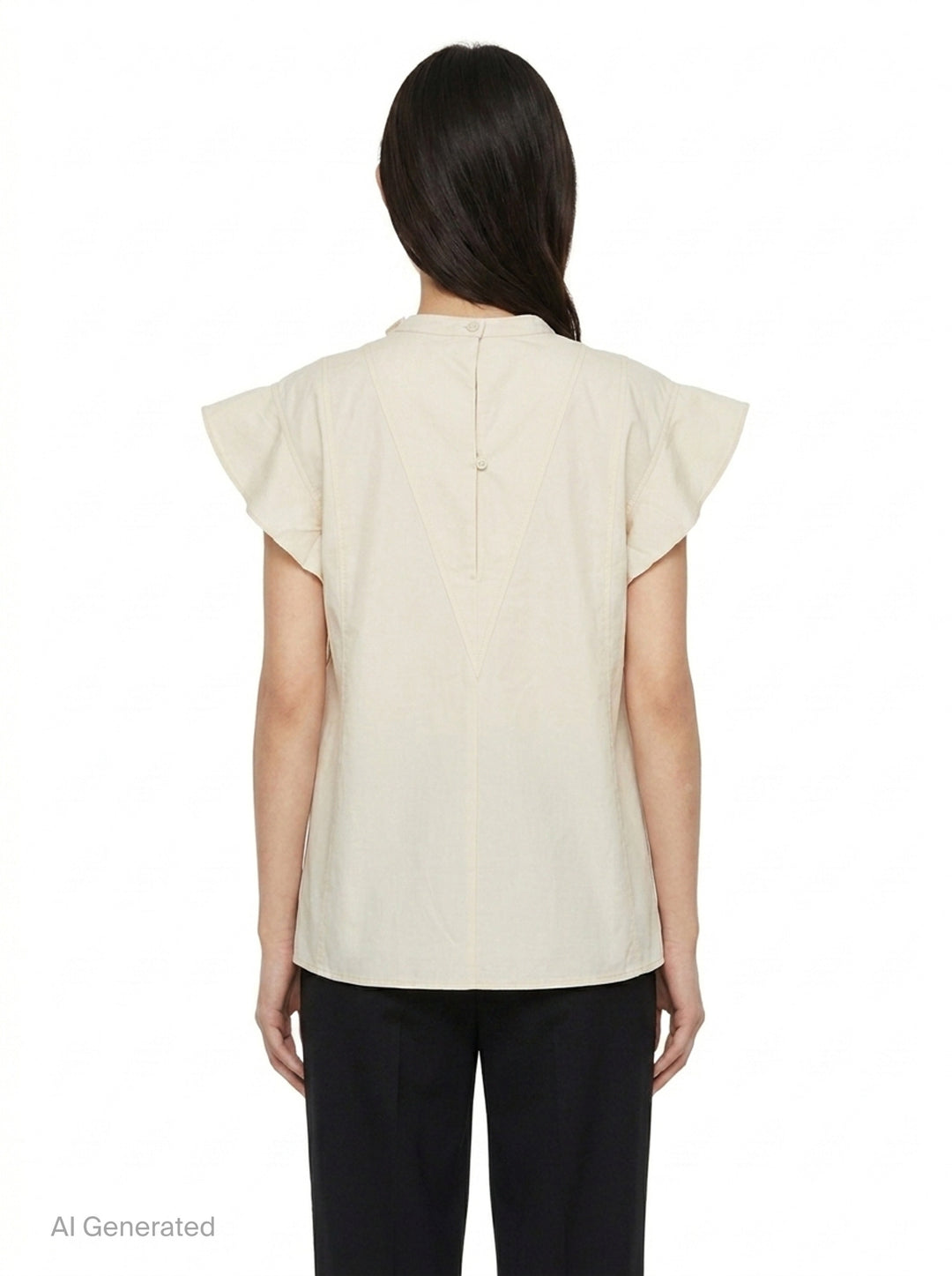 Tonal Poplin Flutter Sleeve Blouse | 3.1 Phillip Lim | Club21 - back