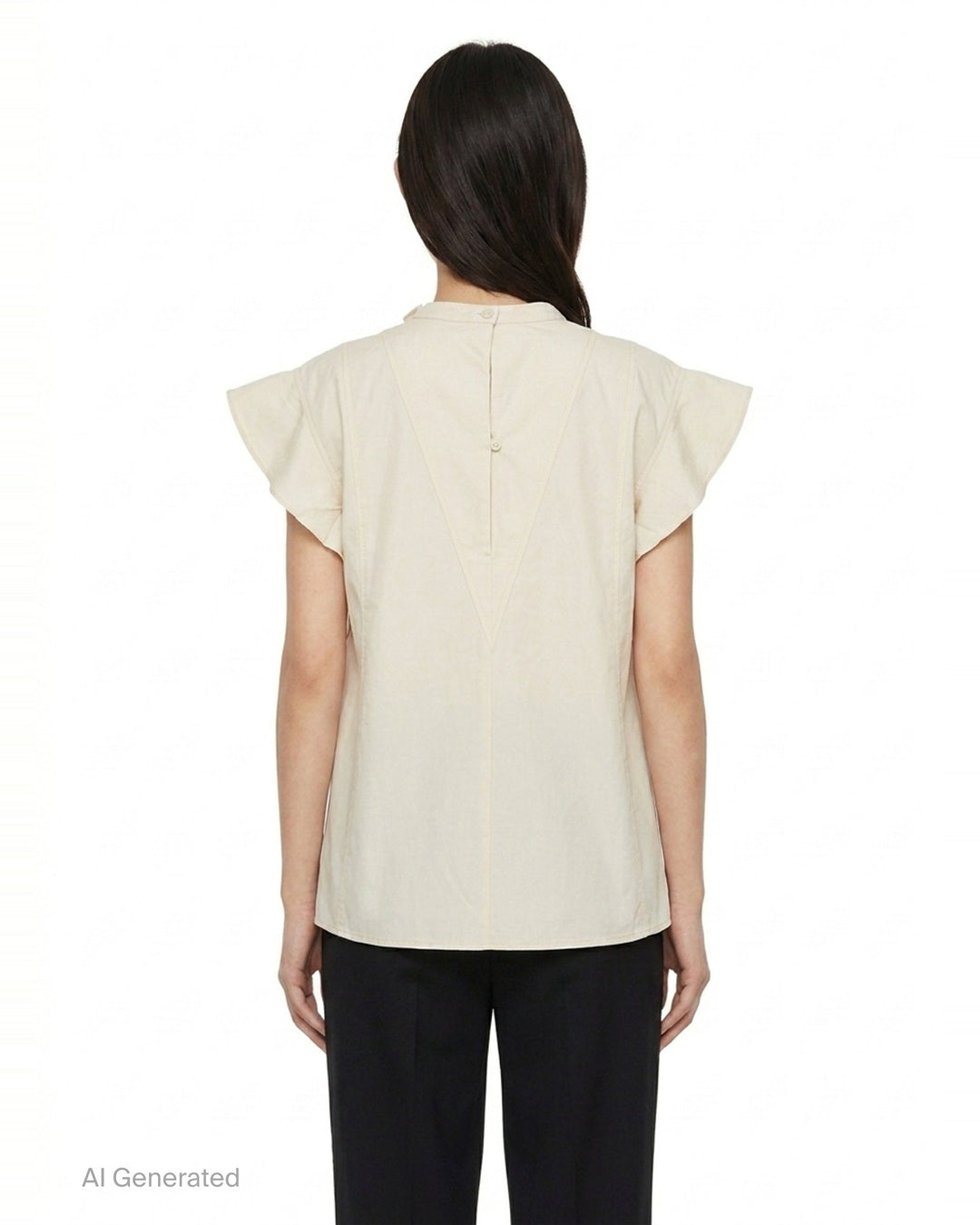Tonal Poplin Flutter Sleeve Blouse | 3.1 Phillip Lim | Club21 - back