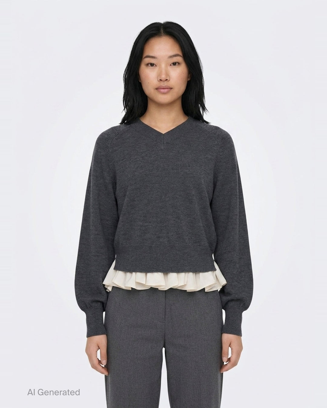 Ultrafine Merino Long Sleeve V-Neck Sweater | 3.1 Phillip Lim | Club21 - front