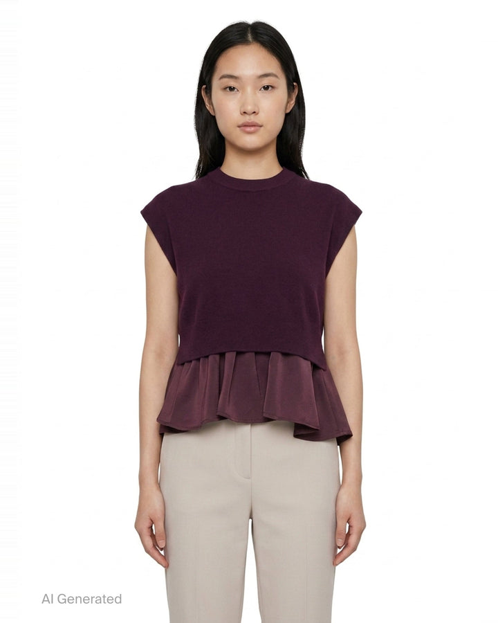 Ultrafine Merino Tank With Twill | 3.1 Phillip Lim | Club21 - front