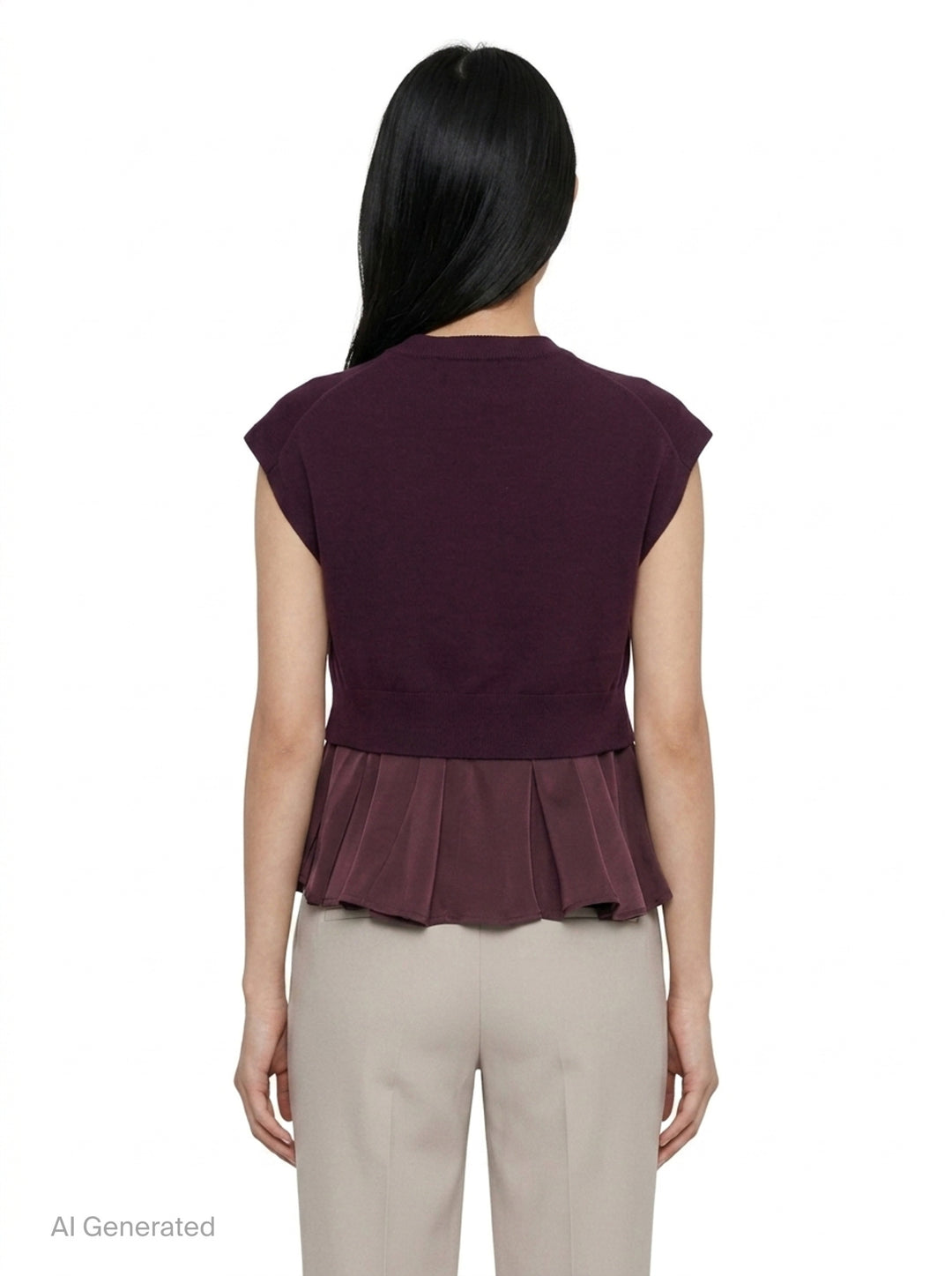 Ultrafine Merino Tank With Twill | 3.1 Phillip Lim | Club21 - back