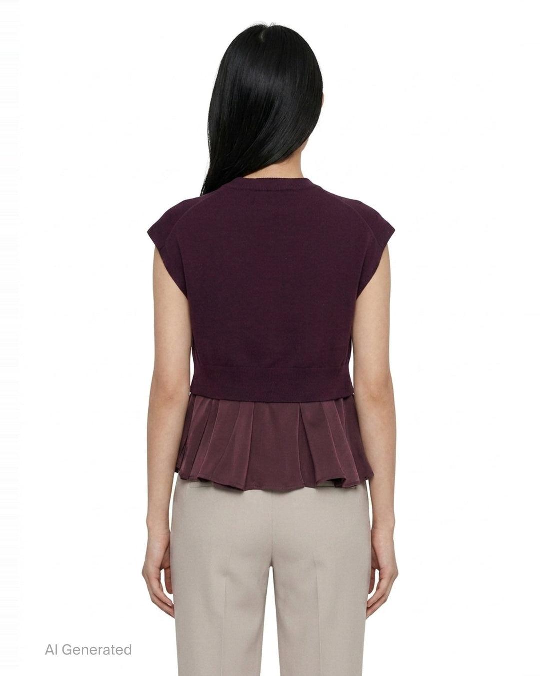 Ultrafine Merino Tank With Twill | 3.1 Phillip Lim | Club21 - back