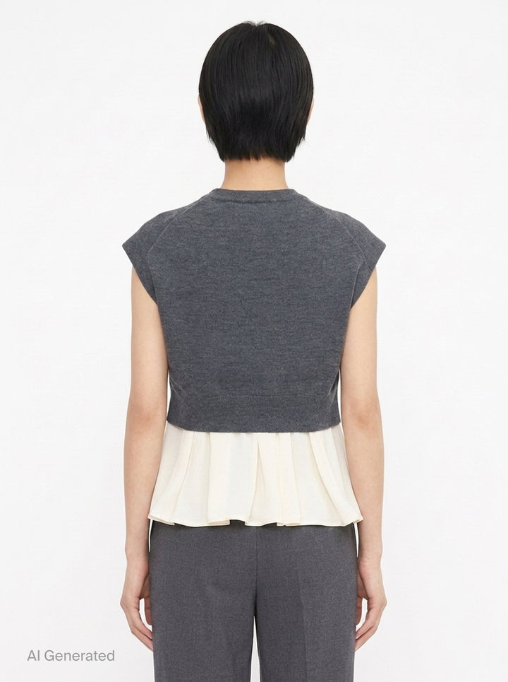 Ultrafine Merino Tank With Twill | 3.1 Phillip Lim | Club21 - back