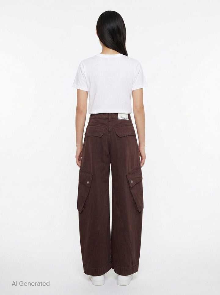Wide Leg Denim Cargo Pants | 3.1 Phillip Lim | Club21 - back