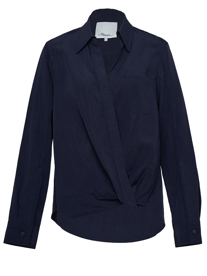 Crossover Draped Shirt