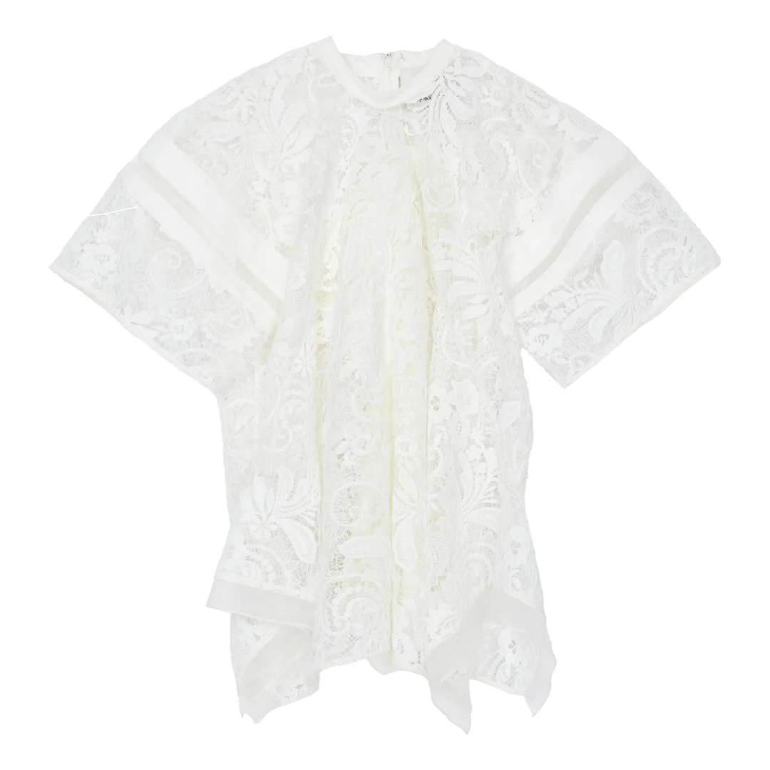 Corded Embroidered Lace Top