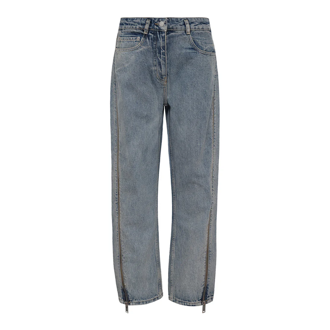 Curve Denim Petite Pant With Zippers