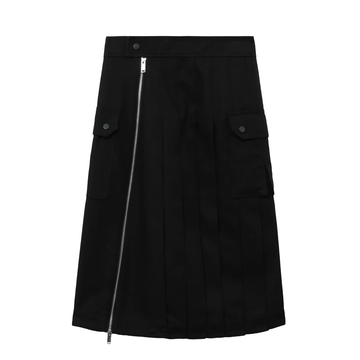 Pleated Utility Skirt