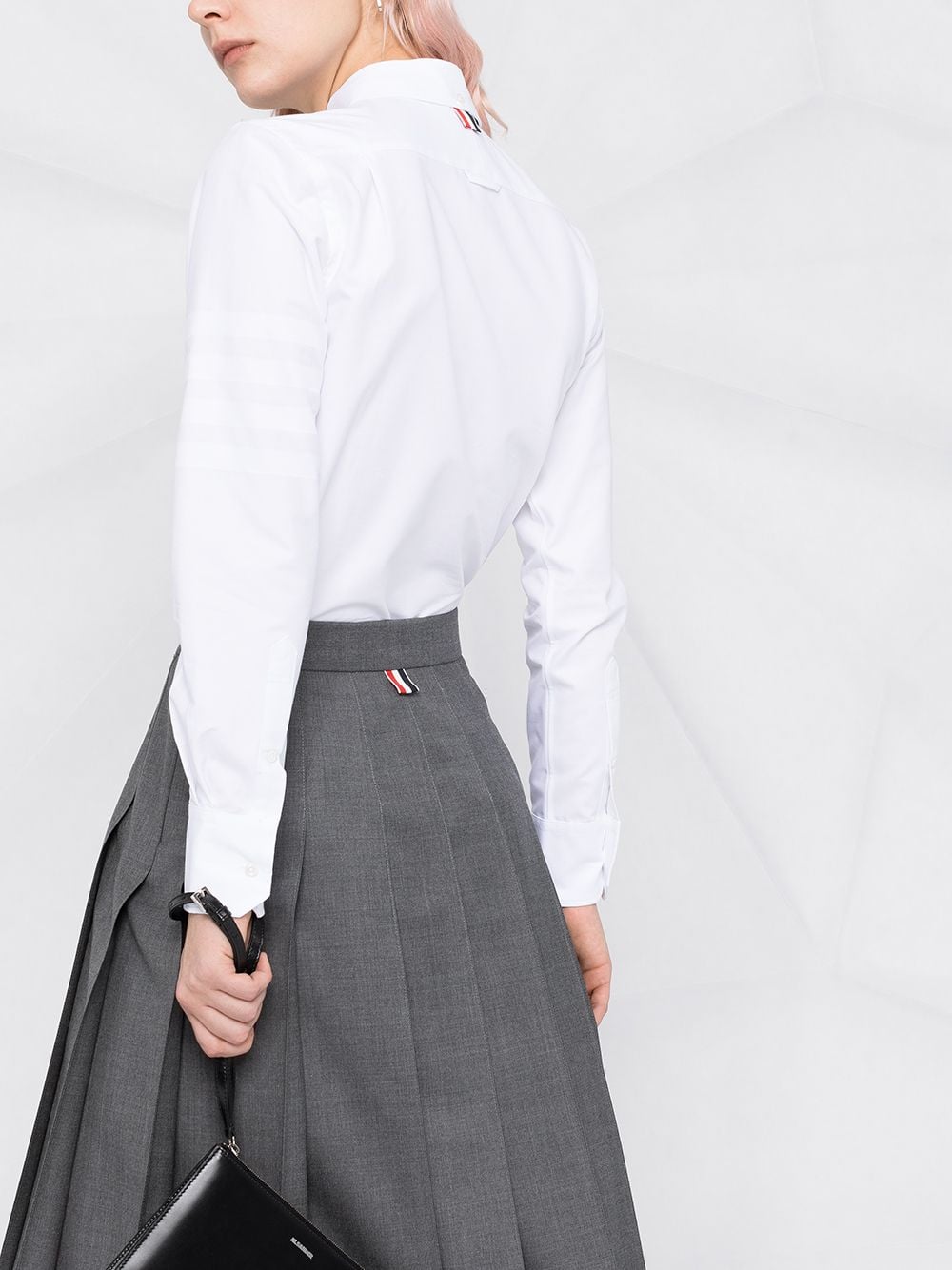 Dropped Back Pleated Skirt