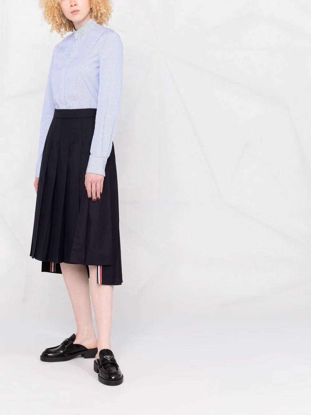 Thom Browne Dropped Back Pleated Skirt - view 2