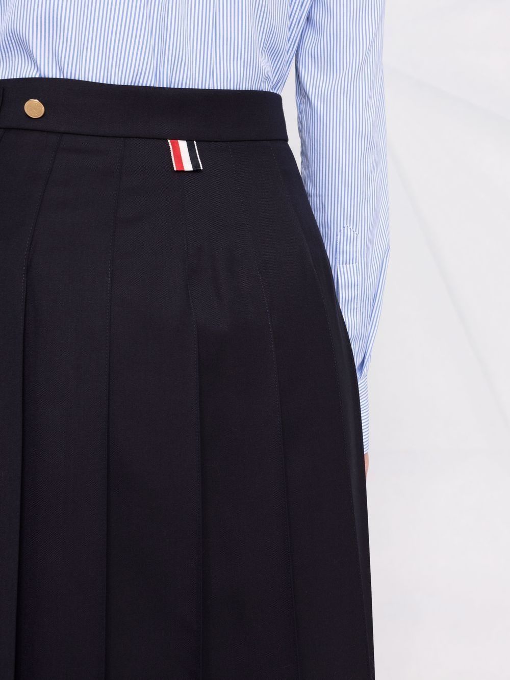 Dropped Back Pleated Skirt