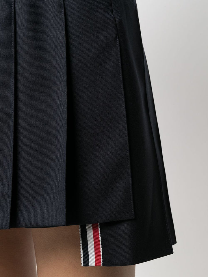 Dropped Back Pleated Skirt