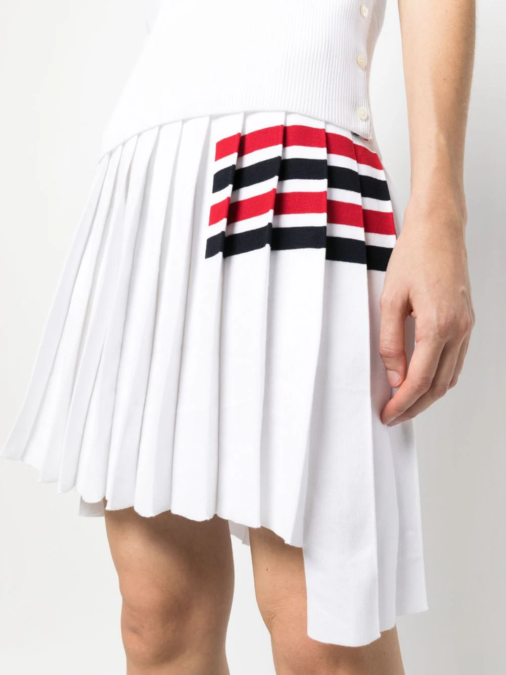 Full Needle Pleated Mini Skirt Women