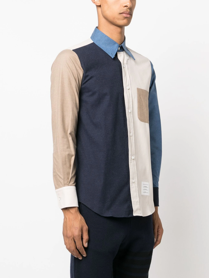 Straight Fit Button Down Long Shirt