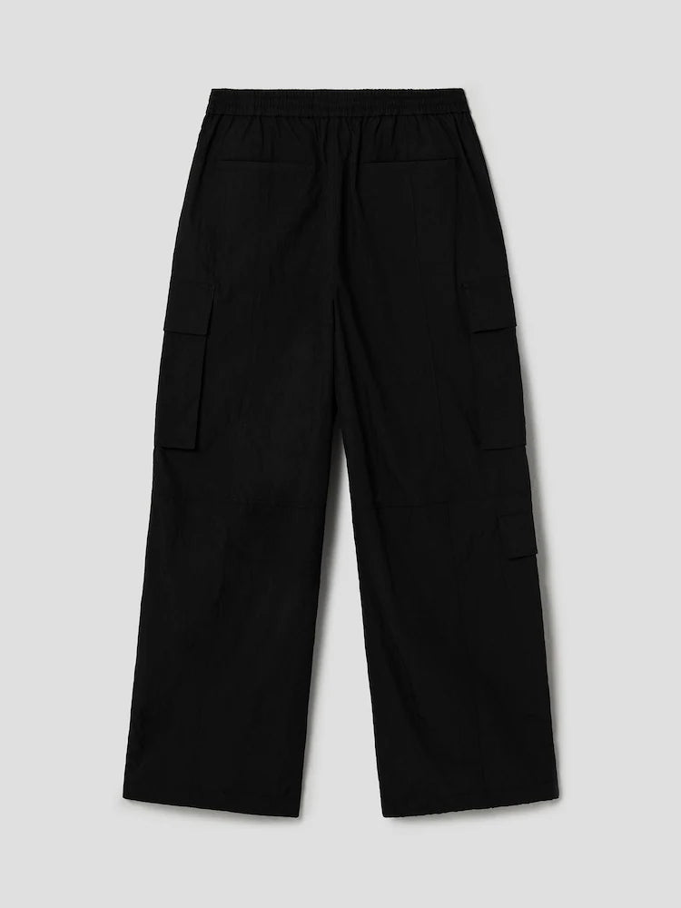 Full Zip Cargo Nylon Pants