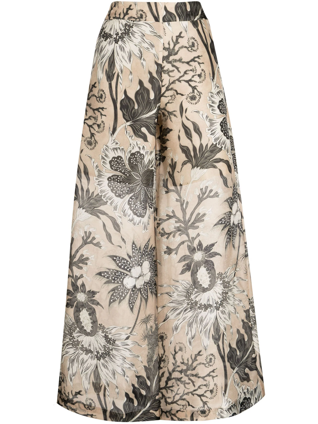 Pinta Organza Silk Print Wide Pants