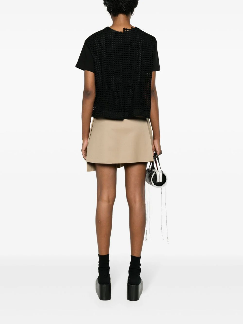sacai Embroidery Lace X Cotton Jersey T-Shirt - view 2