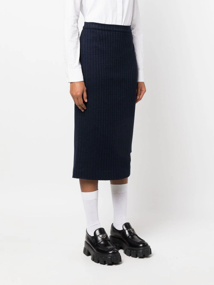 Logo-Patch Jacquard Skirt