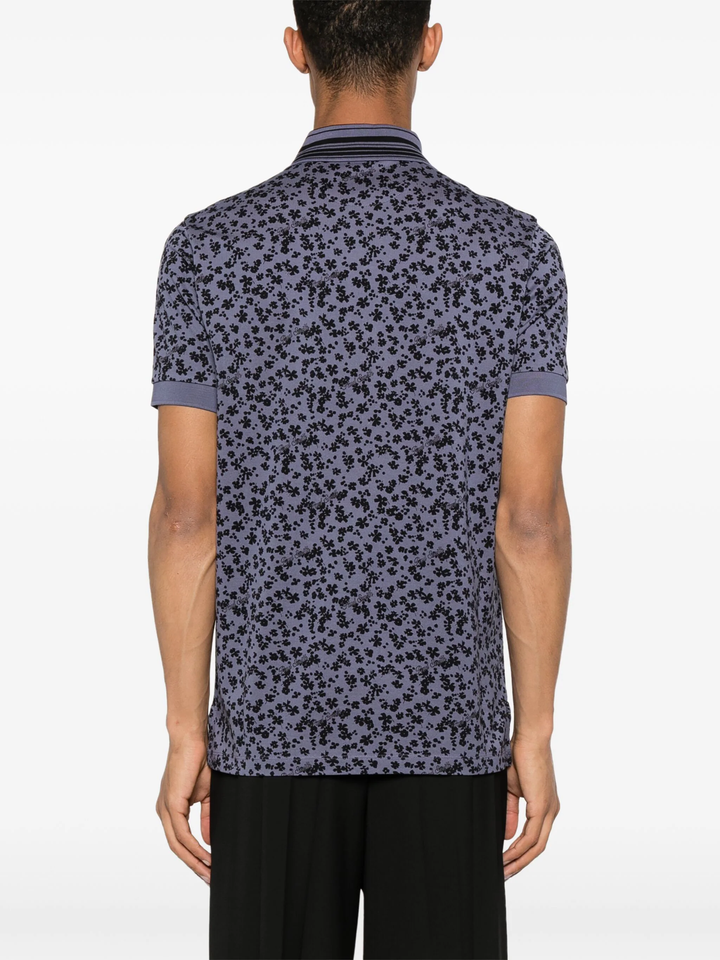 Mens Floral Print Polo Shirt