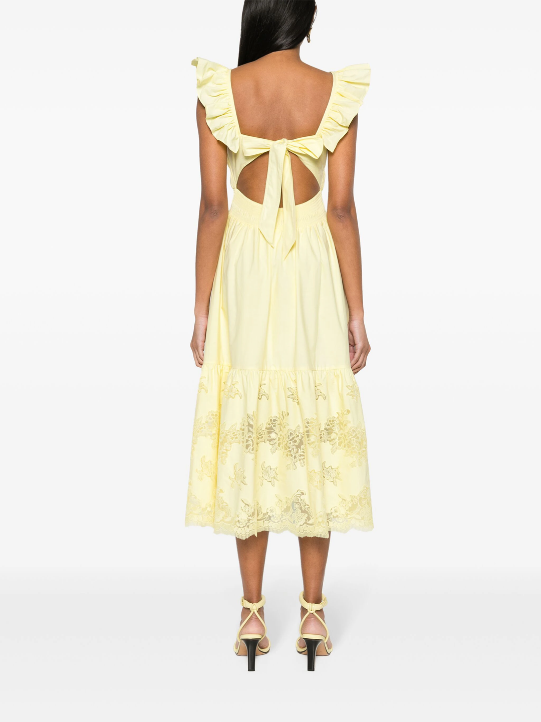 Yellow Cotton Midi Dress