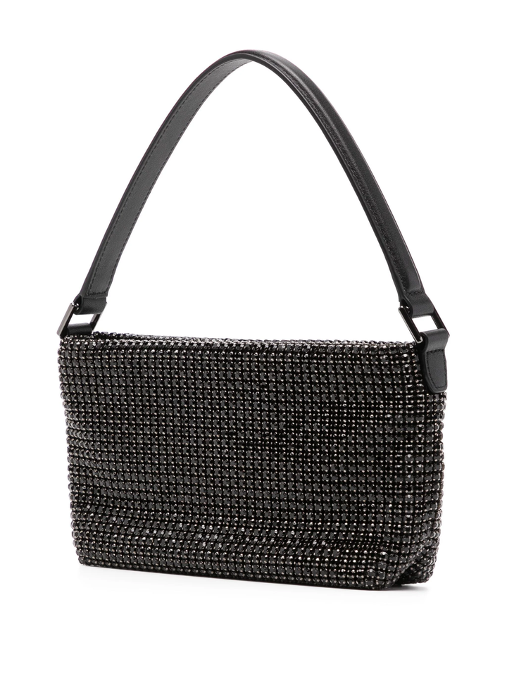 Black Diamante Small Hobo Bag