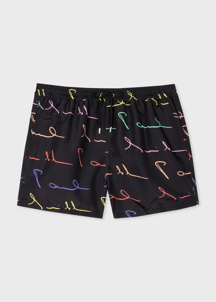 Men Swim Short Script Logo