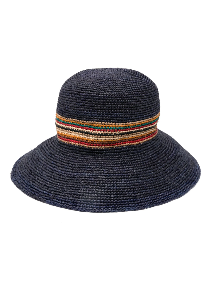 Women Signature Stripe Straw Hat