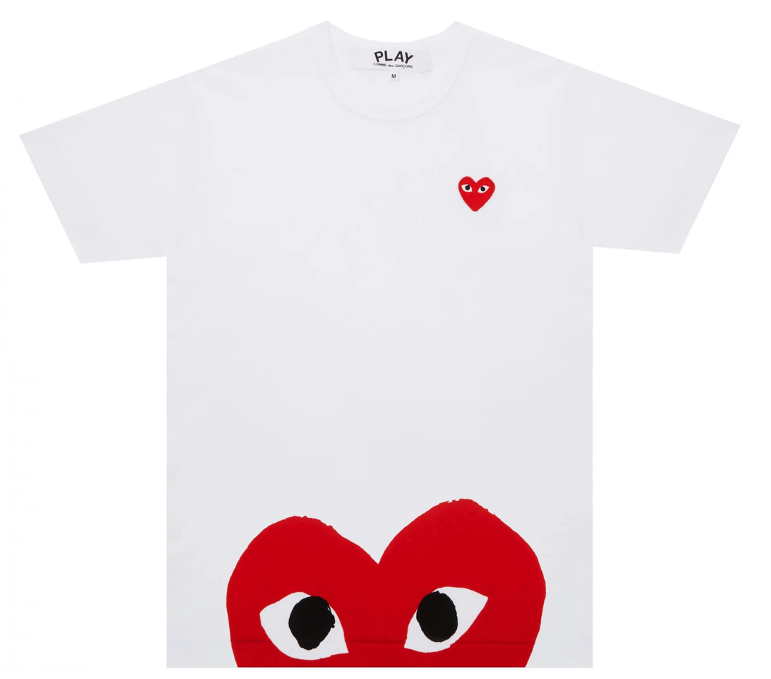 Single Red Emb Red Heart Tee Men
