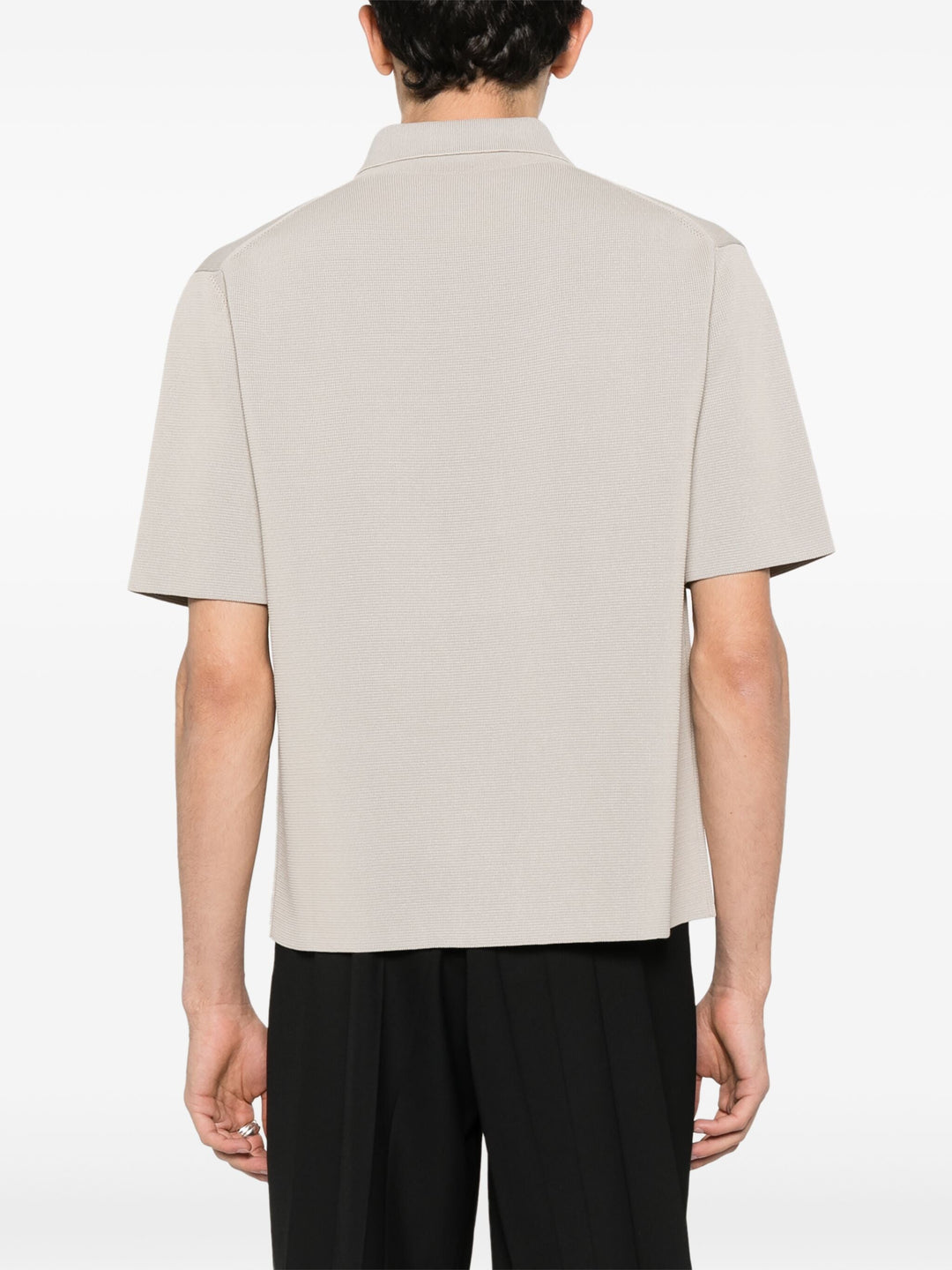 Fine Structured Cotton Viscose Shirt