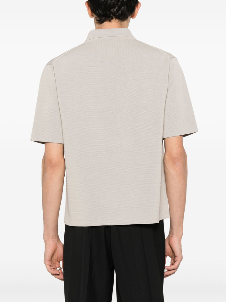 Fine Structured Cotton Viscose Shirt
