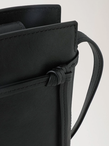 Clovelly Phone Pouch Black Refined Flat Calf