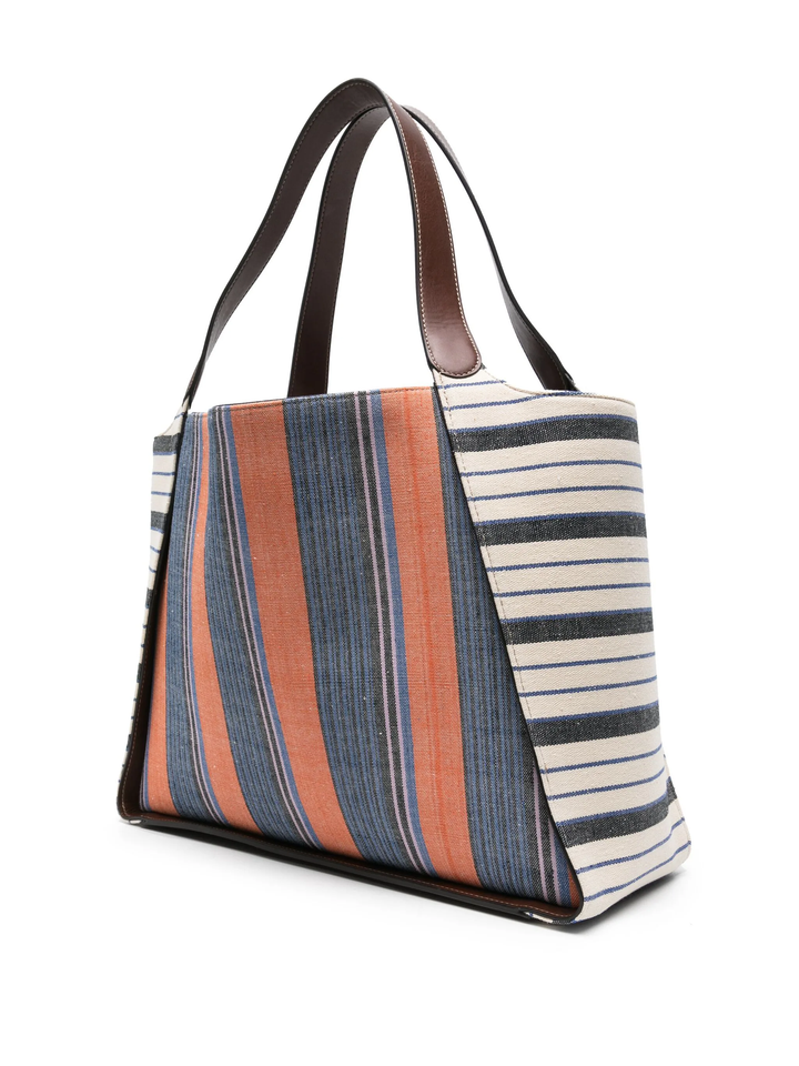 Tote Logo Eco Striped Cotton