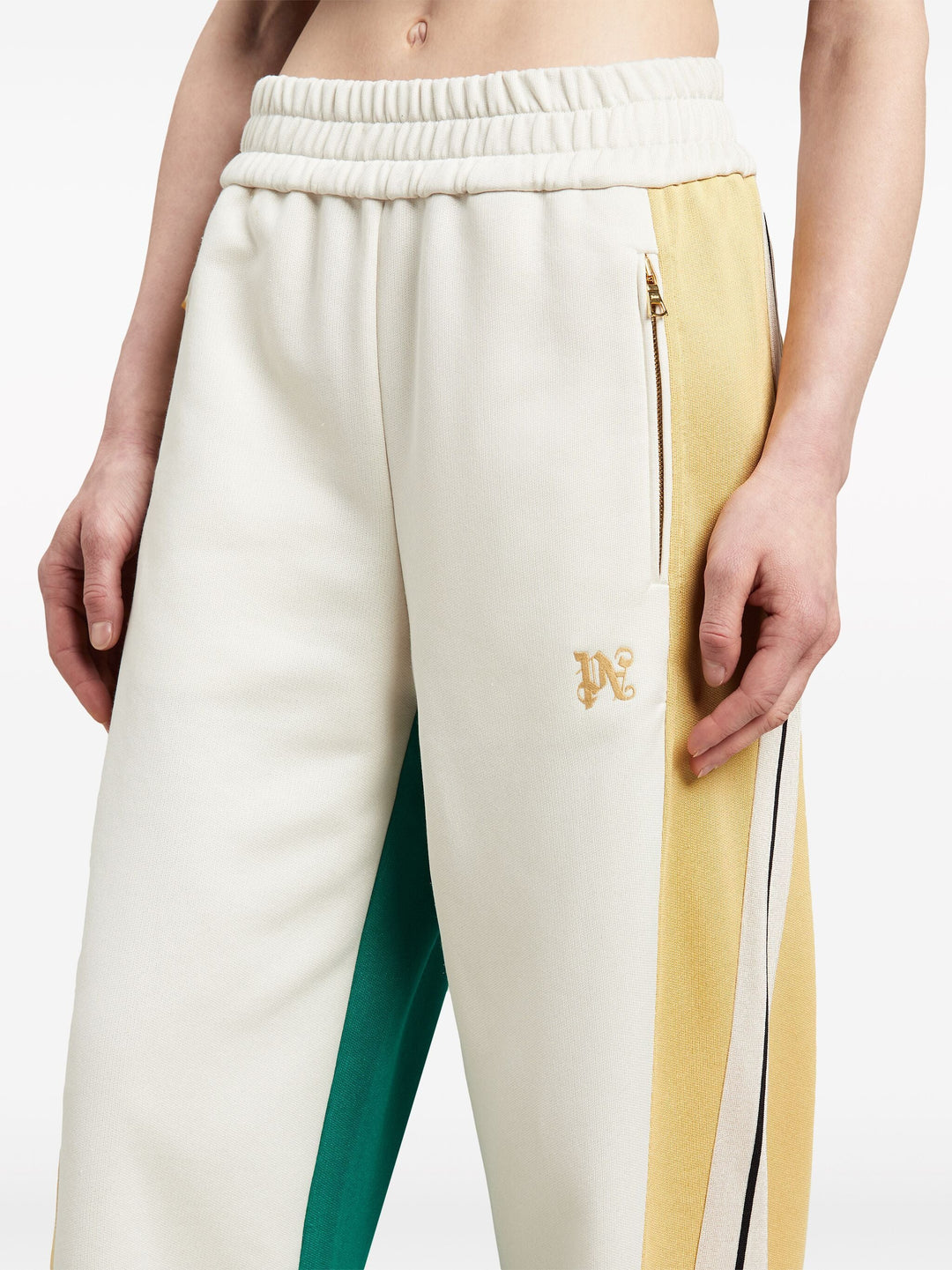 Monogram Colorblock Wide Track Pants