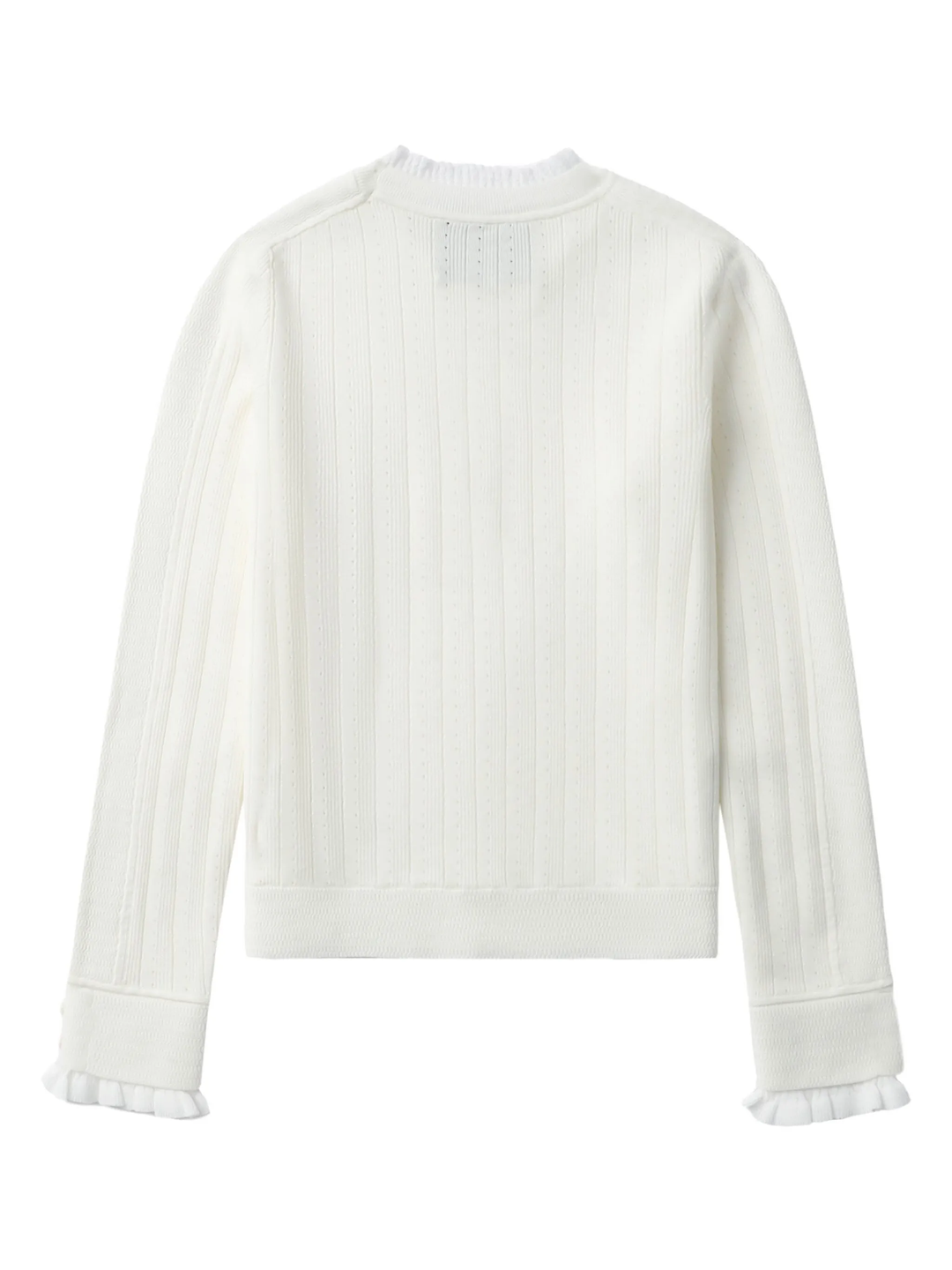 Fluid Rib Ruffle Cuff Sweater
