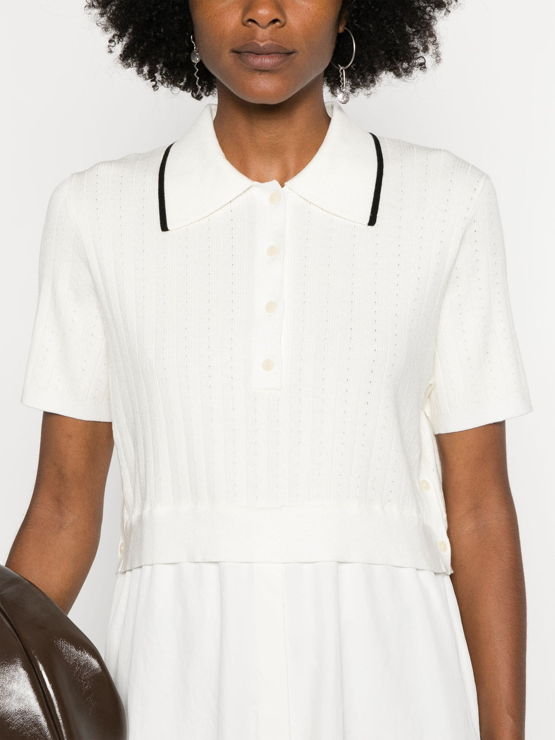 Short Sleeve Polo With Poplin Shirting Layer