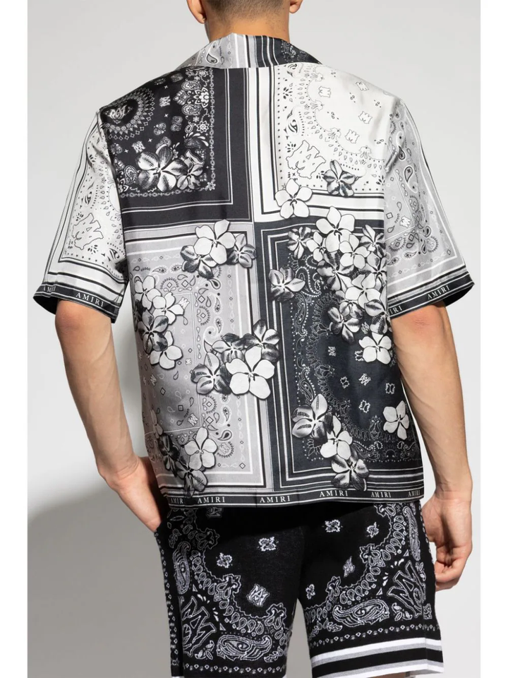 Bandana Floral Bowling Shirt