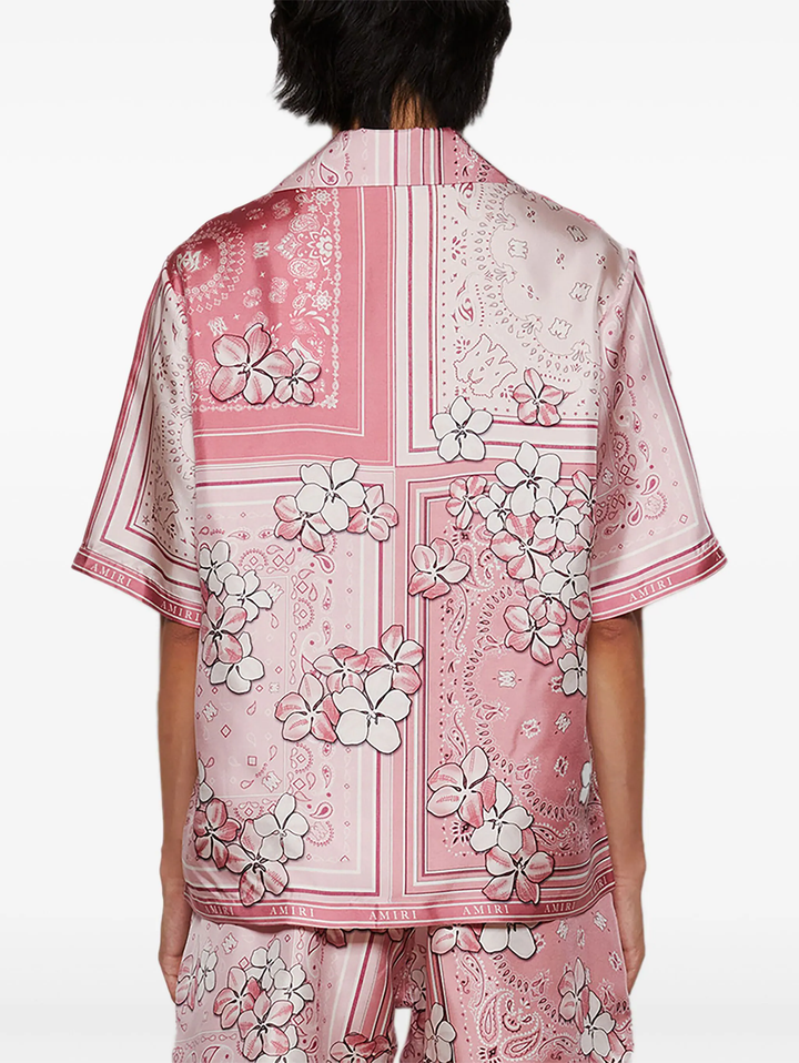 Bandana Floral Bowling Shirt